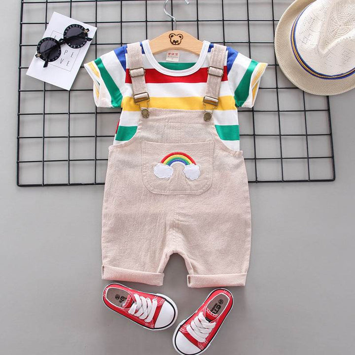 Rainbow Bib Pants Girls Baby Kids - ZEYTONCART