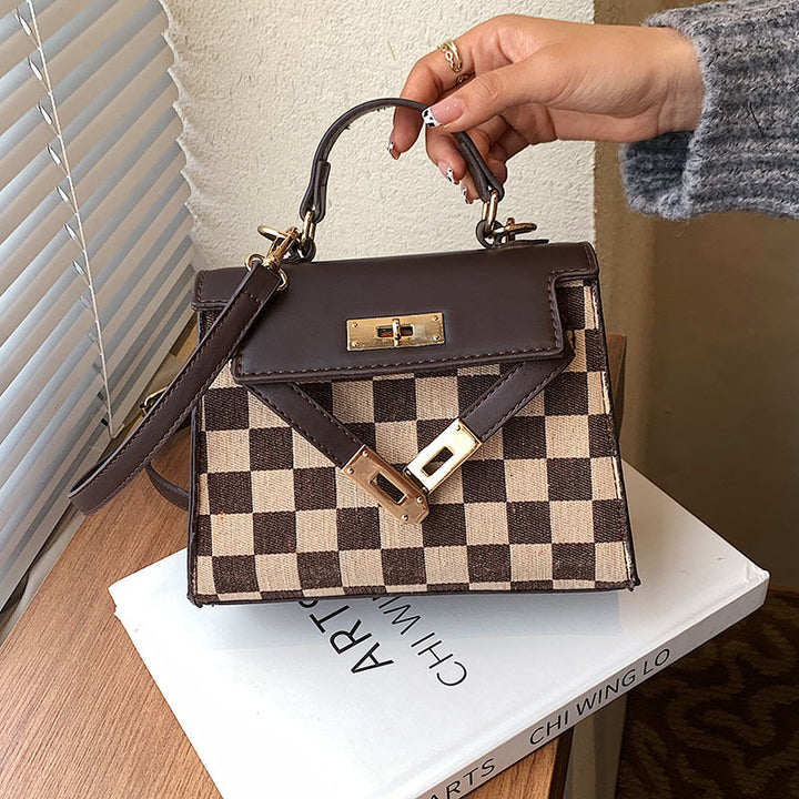 Checkerboard Checkered Color Fashion Hand-held - ZEYTONCART