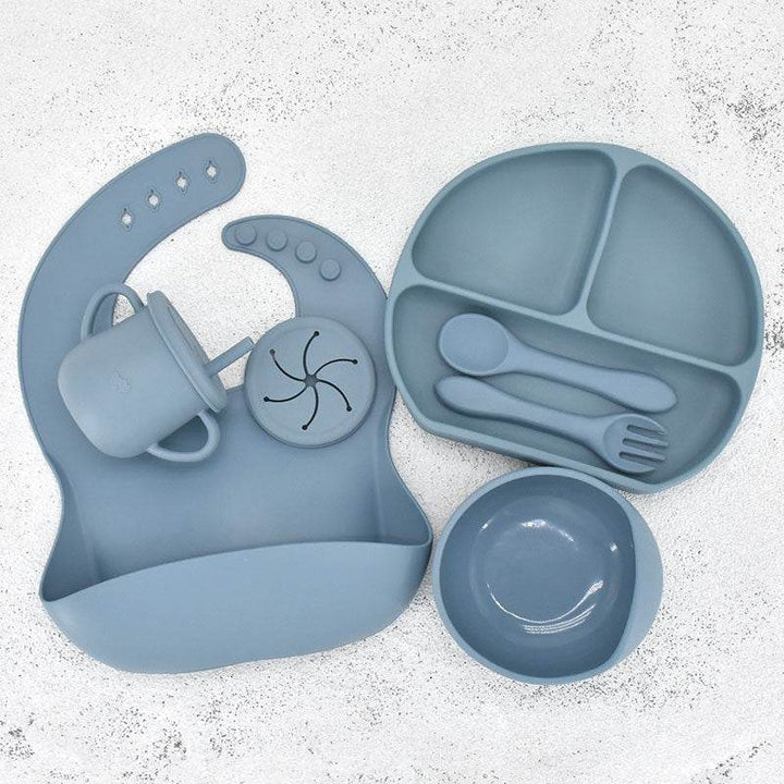 Food Grade Silicone Feeding Cutlery Set Children's Dinner Plate - ZEYTONCART