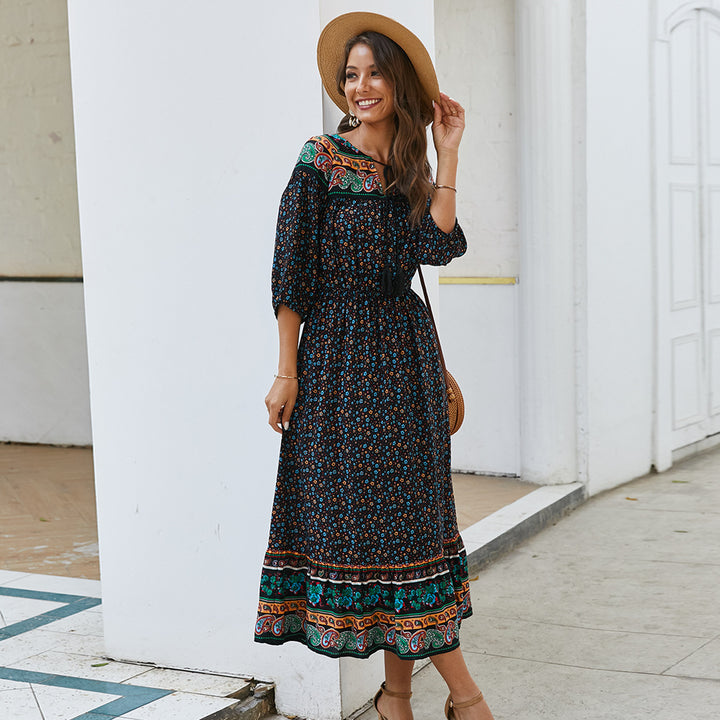 Bohemian floral dress - ZEYTONCART