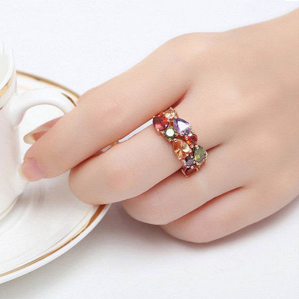 Colored zircon rings - ZEYTONCART