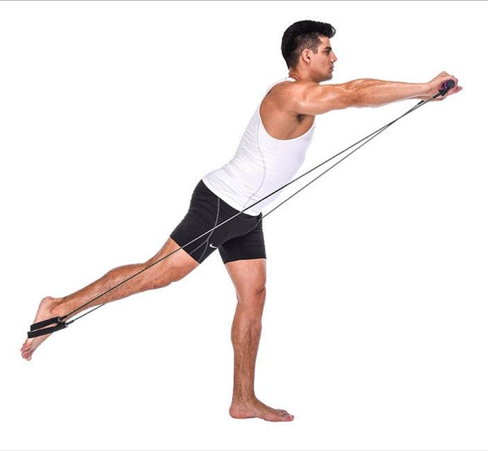 Yoga Crossfit Resistance Bands Exerciser Pull Rope Portable Gym Workout Pilates Bar Trainer Elastic Bands - ZEYTONCART