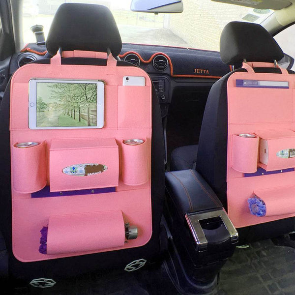 Auto Car Backseat Organizer Car-Styling Holder Multi-Pocket Seat Wool Felt Storage Multifunction Vehicle Accessories Bag - ZEYTONCART
