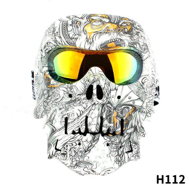 Face Mask Motorcycle Windproof Mask Skull Glasses Male - ZEYTONCART