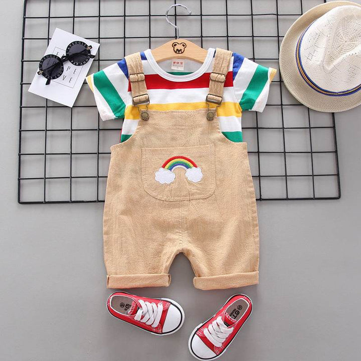 Rainbow Bib Pants Girls Baby Kids - ZEYTONCART