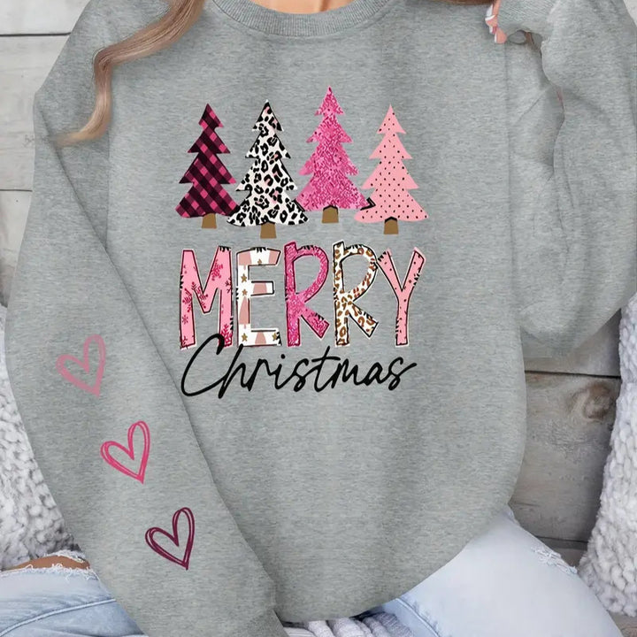 Women's Casual Printed Round Neck Long Sleeve Top - ZEYTONCART