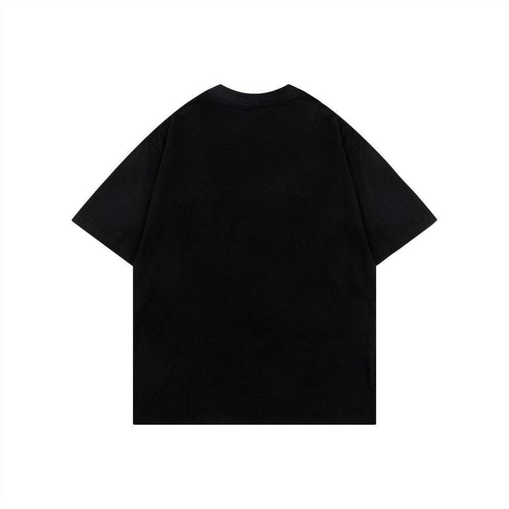 Human Shadow Print Short Sleeve Men Clothing Summer - ZEYTONCART