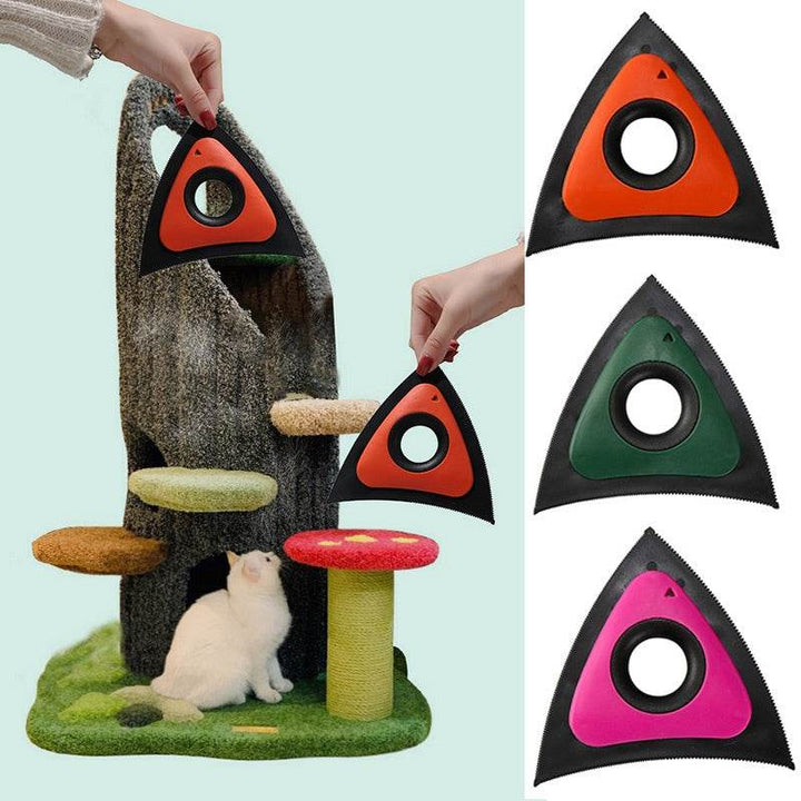 Triangle Electrostatic Dog Hair Cleaner Carpet Scraper Pet Hair Cleaner Animal Hair Brush Cat Hair Remover Brush Pet Supplies - ZEYTONCART