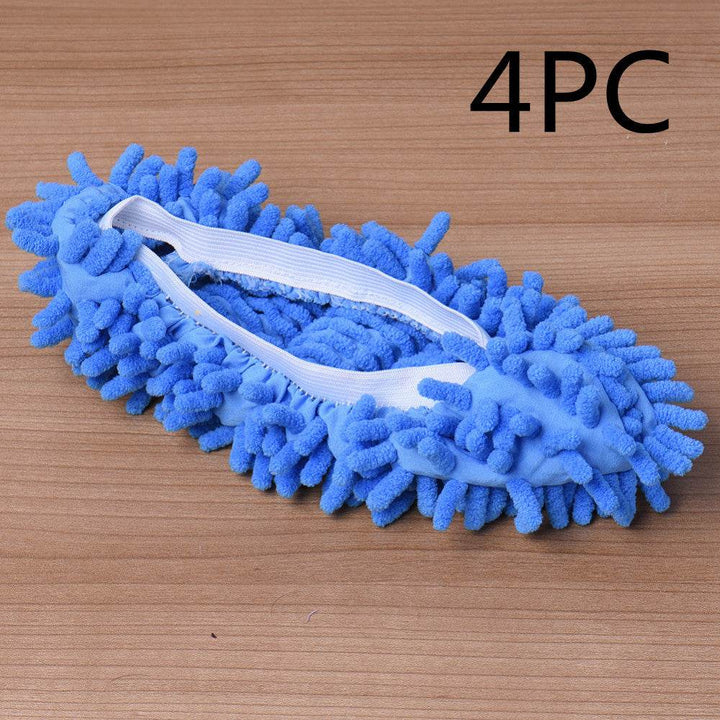 2pcs Set Multifunctional Chenille Micro Fiber Slipper Shoe Covers Clean Slippers Lazy Drag Shoe Mop Caps Household CleanTools - ZEYTONCART