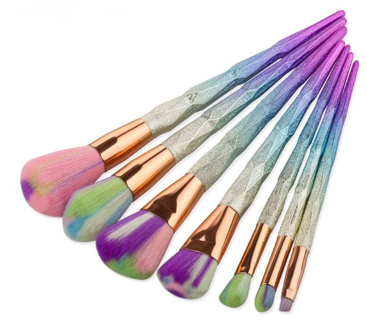 7 makeup brushes, makeup tools, diamond makeup brush foundation brush - ZEYTONCART