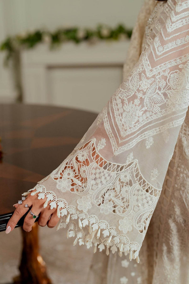 Exquisite 3-Piece Ensemble with Hand-Embellished Chiffon Shirt and Elegant Silhouettes EMBROIDERED CHIFFON CH13-02 UNSTITCHED - ZEYTONCART