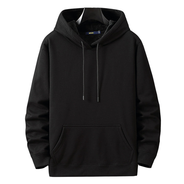 Winter Fleece-lined Pullover Hoodie Plus-sized Loose-fitting Plus Size Pullover - ZEYTONCART