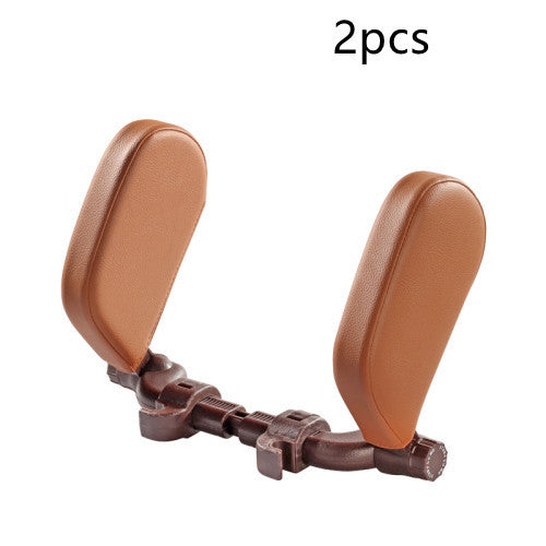 Car headrest pillow Sleep Adjustable Side Car Soft Travel Seat Headrest Auto Leather Support Neck Pillow Cushion car accessories - ZEYTONCART