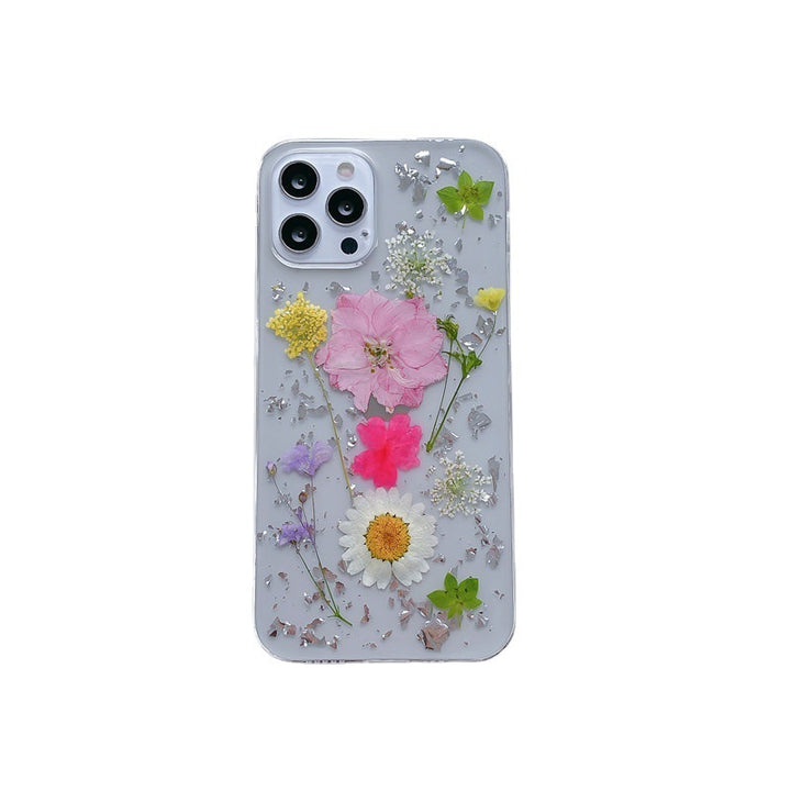 Silver Foil Dried Flowers For Mobile Phone Cases Epoxy Transparent - ZEYTONCART