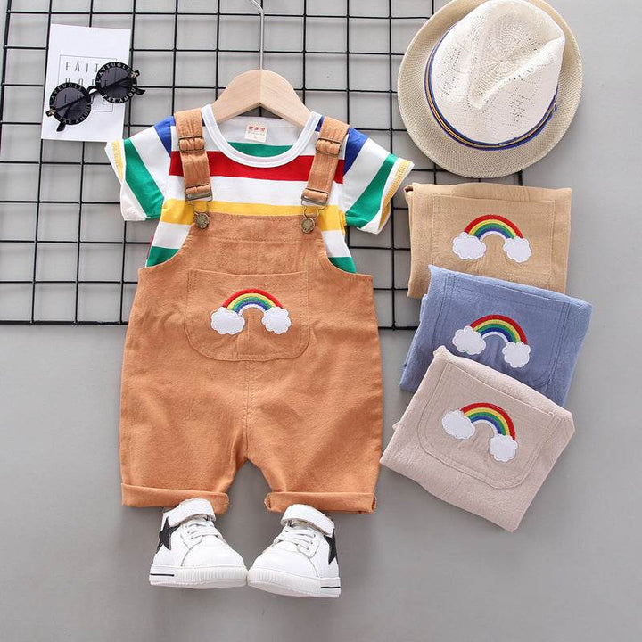Rainbow Bib Pants Girls Baby Kids - ZEYTONCART