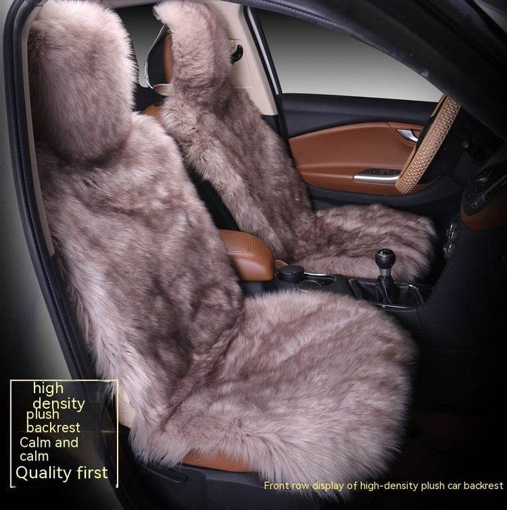 All-inclusive Car Seat Cover Plush Cushion Three-piece Cushion Universal Cushion Winter - ZEYTONCART