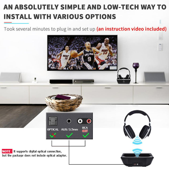 TV Wireless Headphones On-ear Bass Headphones - ZEYTONCART