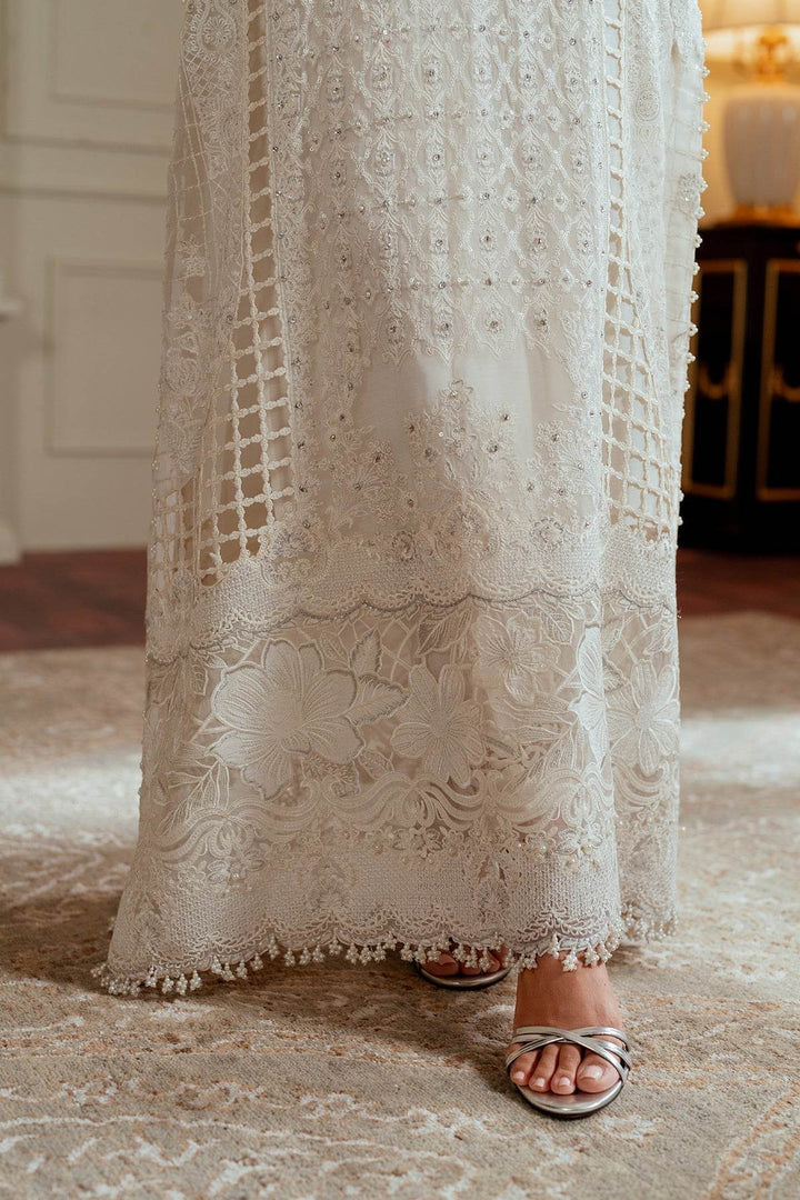 Exquisite 3-Piece Ensemble with Hand-Embellished Chiffon Shirt and Elegant Silhouettes EMBROIDERED CHIFFON CH13-02 UNSTITCHED - ZEYTONCART