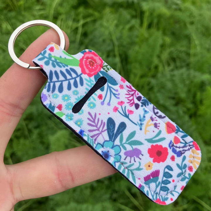 Printed Leopard Print SUNFLOWER Snake Pattern Women's Lipstick Pack Sets Of Key Chain Creative Perfume Bag - ZEYTONCART