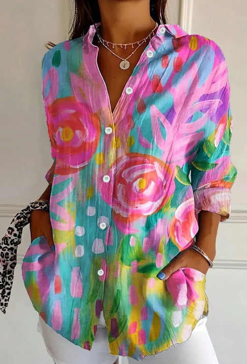 Trendy Long-sleeve Printed Pattern Printed 3D Shirt - ZEYTONCART