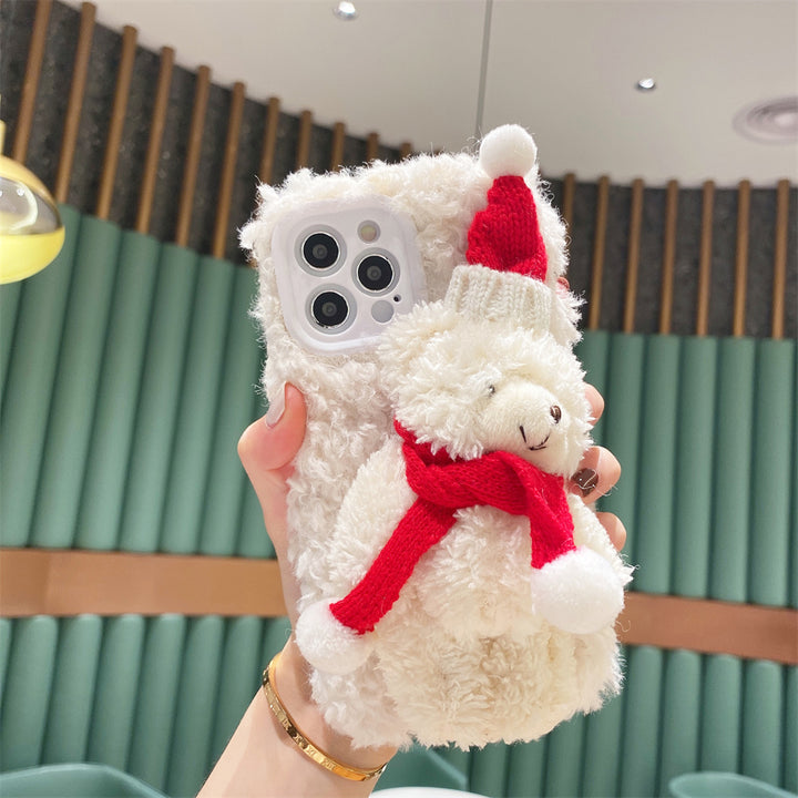 Christmas Bear Plush Mobile Phone Case - ZEYTONCART