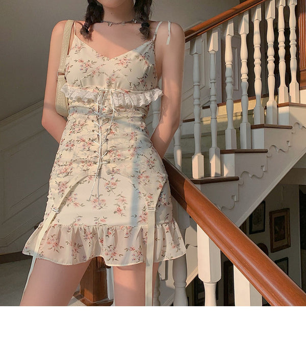 Floral sling retro skirt - ZEYTONCART
