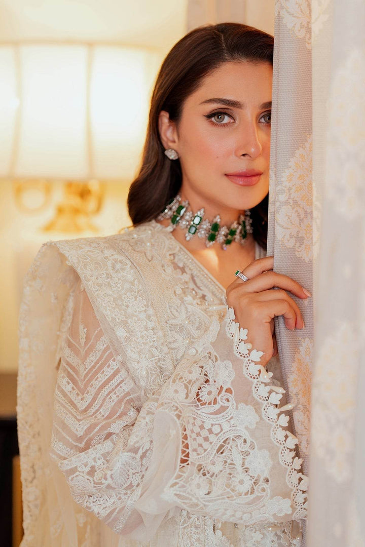 Exquisite 3-Piece Ensemble with Hand-Embellished Chiffon Shirt and Elegant Silhouettes EMBROIDERED CHIFFON CH13-02 UNSTITCHED - ZEYTONCART