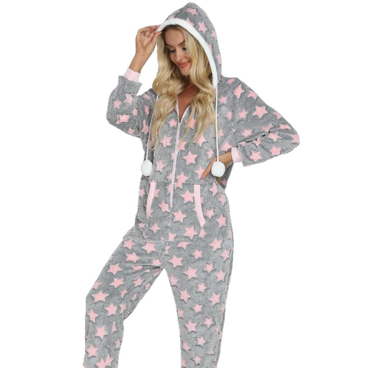 European And American Autumn And Winter One-piece Women's Pajamas Suit - ZEYTONCART