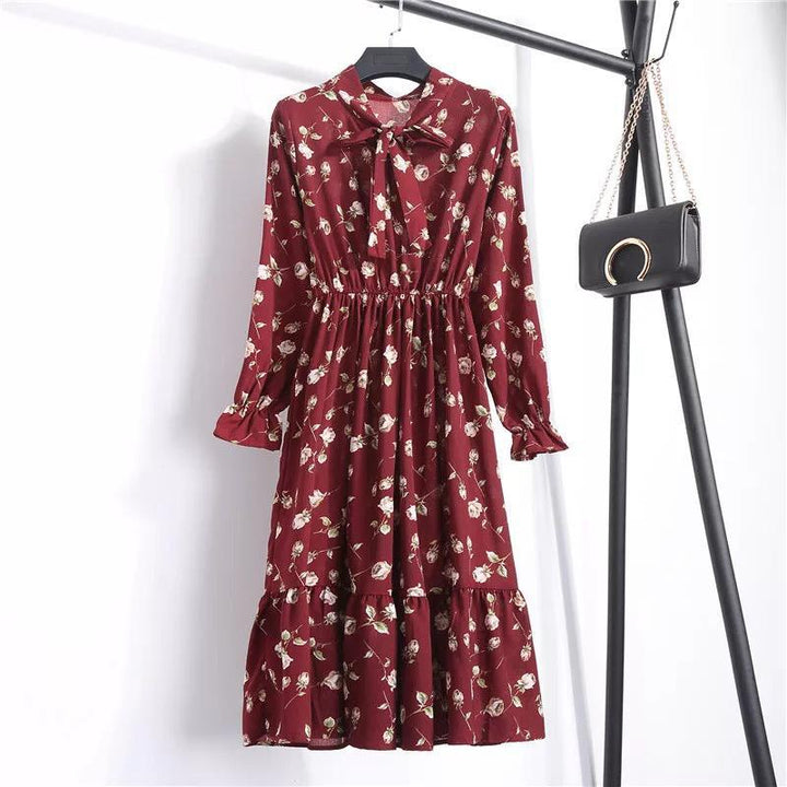 Ladies loose floral dress - ZEYTONCART