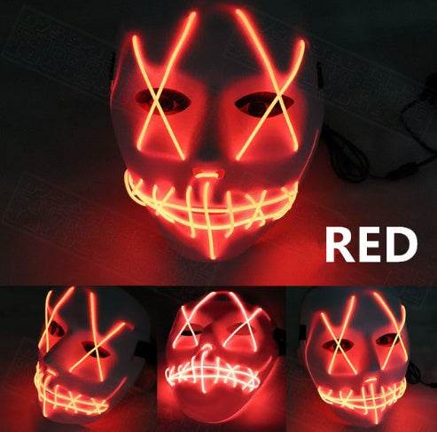 Halloween Led Glowing Full Face Mask - ZEYTONCART