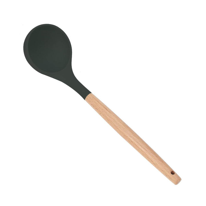 Wooden Handle Silicone Cooking Utensils Set - ZEYTONCART