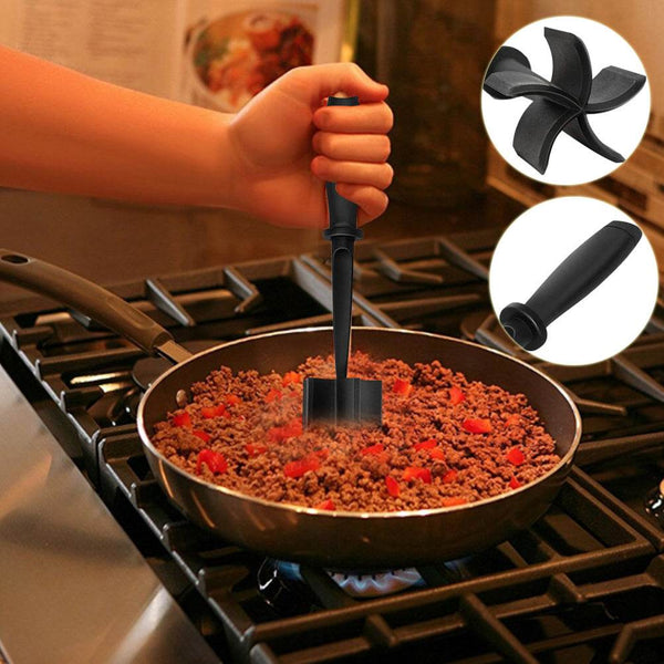 Multifunctional Meat Chopper Heat Resistant Meat Masher Nylon Hamburger Chopper Ground Utensil Non Stick Cookware Tool Kitchen Gadgets - ZEYTONCART