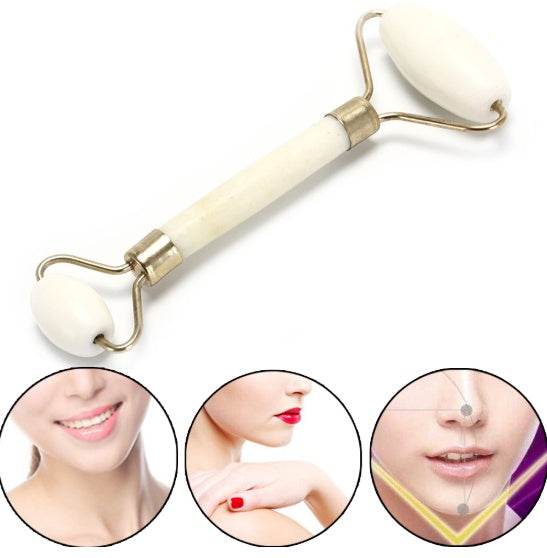 Portable practical roller for facial massage natural jade anti wrinkle face care slimming shaper care products - ZEYTONCART
