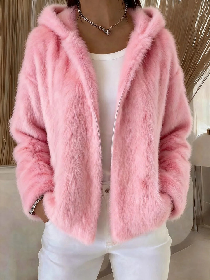 Fall Winter Hooded Solid Color Fashion Casual Zip Coat - ZEYTONCART