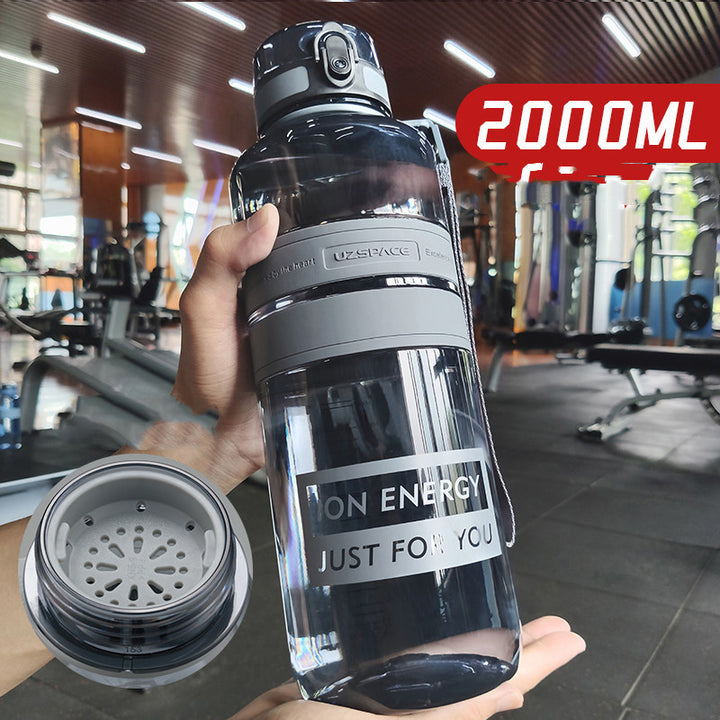 Large Capacity Sports Water Cup Portable Fitness Plastic Large Water Bottle - ZEYTONCART