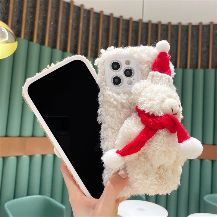 Christmas Bear Plush Mobile Phone Case - ZEYTONCART