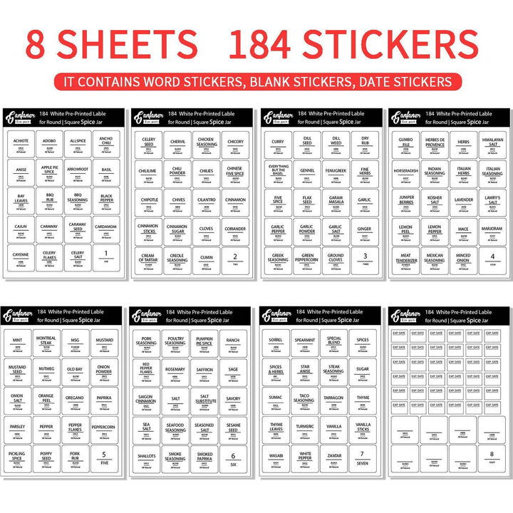 Waterproof Food Labels For Food Pantry - ZEYTONCART