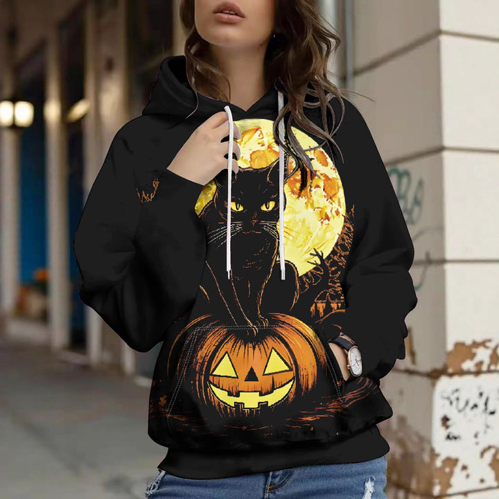 Autumn And Winter Halloween Digital Printed Hoodie - ZEYTONCART