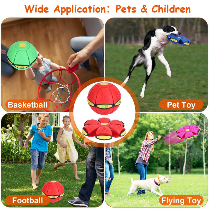 4 Pack Flying Saucer Ball Electric Colorful Flying Toy UFO Ball With LED Lights For Pet Children Outdoor Toy - ZEYTONCART