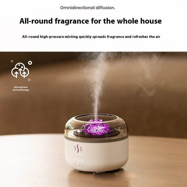 Simulation Flame Aroma Diffuser Colorful Flame Aromatherapy Diffuser - ZEYTONCART