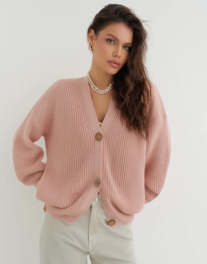 Autumn And Winter Loose Solid Color Knitted Sweater For Women Idle Style - ZEYTONCART