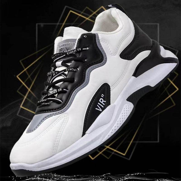 Fashion Black White Sneakers Casual Outdoor Lightweight Breathable Sports Shoes For Men - ZEYTONCART