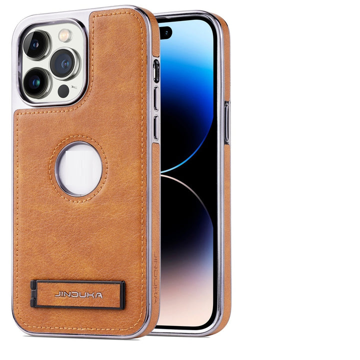 Applicable Phone Case All-inclusive Drop-resistant High-grade Leather Bracket Shell - ZEYTONCART