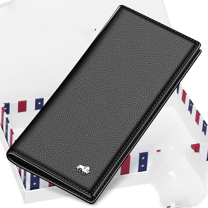 American Bison Wallet Mens Long Leather - ZEYTONCART