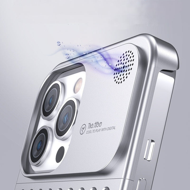 Aluminum Alloy Phone Case For 14 13 Pro Max Plus Hollow Heat Dissipation Anti-fall Full Body Shockproof Phone Cove - ZEYTONCART
