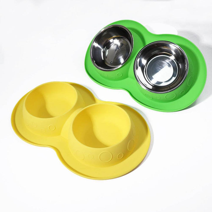 Pet Supplies Custom Non Slip Waterproof Silicone Water Food 2 In 1 Mat Pad Pet Bowls & Feeders - ZEYTONCART