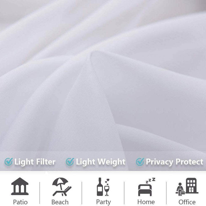 Outdoor Shading Door Curtain Waterproof Curtain Pavilion Balcony White Mesh Curtains Terrace Window Screen - ZEYTONCART