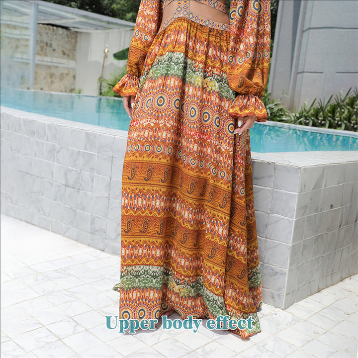 Women's Floral Large Hem Dress - ZEYTONCART
