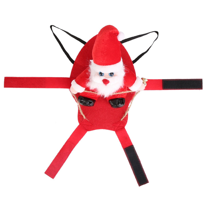 S-M-L-XL Options -- 1Pc Pet Christmas Costumes Red Winter Coat For Dog Riding Santa Claus With Bell Clothes New Year Outfit Cosplay Costumes Party Dress Up For Cats - ZEYTONCART