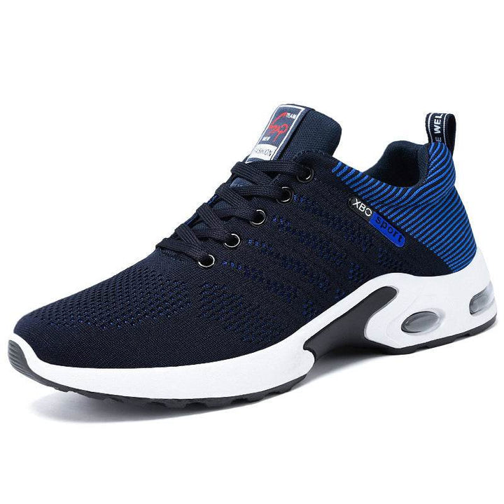Fashion Mesh Shoes With Striped Design Men Outdoor Breathable  Lace-up Sneakers Csual Lightweight Running Sports Shoes For Men - ZEYTONCART